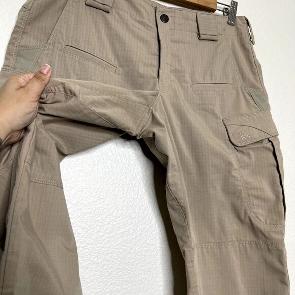 5.11 Tactical Pants Womens Size 10 Utility Ripstop Work Cargo Beige Straight Leg - Picture 1 of 16
